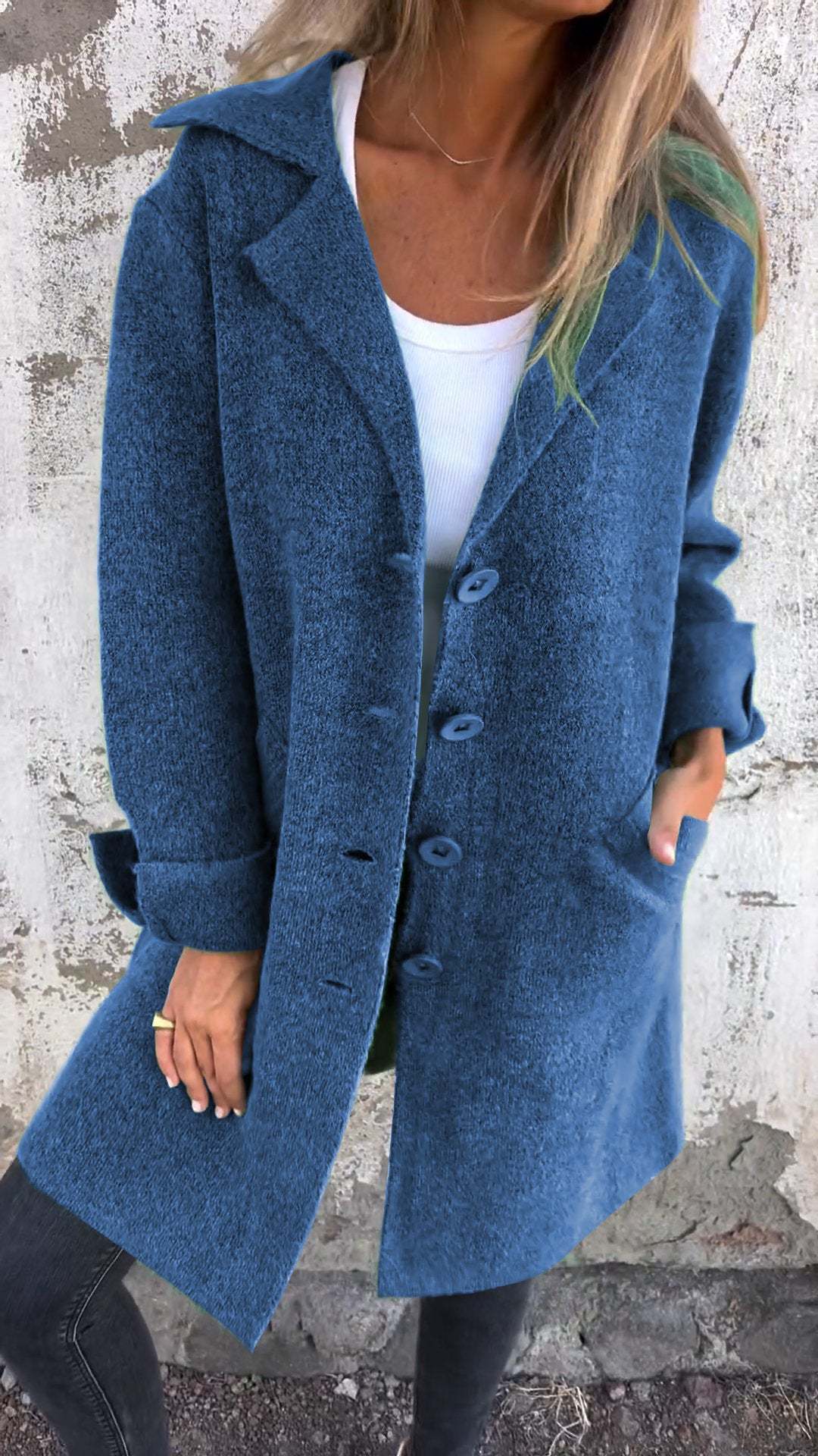 🎄Christmas Sale🔥 Casual Lapel Wool Single Breasted Long Coat- 48% OFF-retrostrom