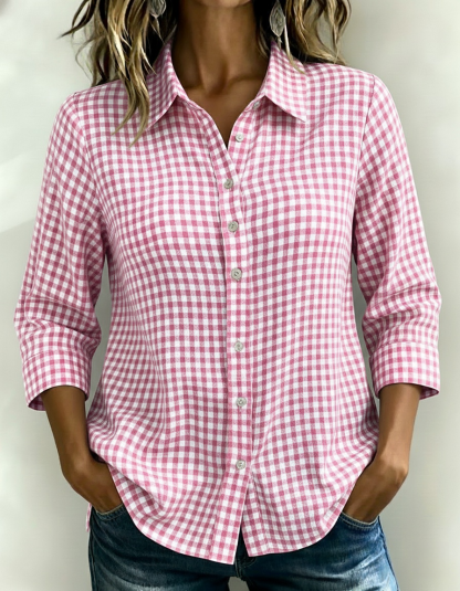 New Arrivals🔥Women's Gingham Check Button-Down Shirt