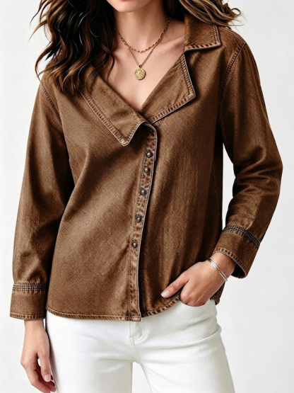 New Arrivals🔥 Stylish niche notched-collar denim jacket