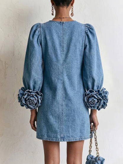 CLEARANCE🔥 Women's Romantic Floral Cuff Shift Dress