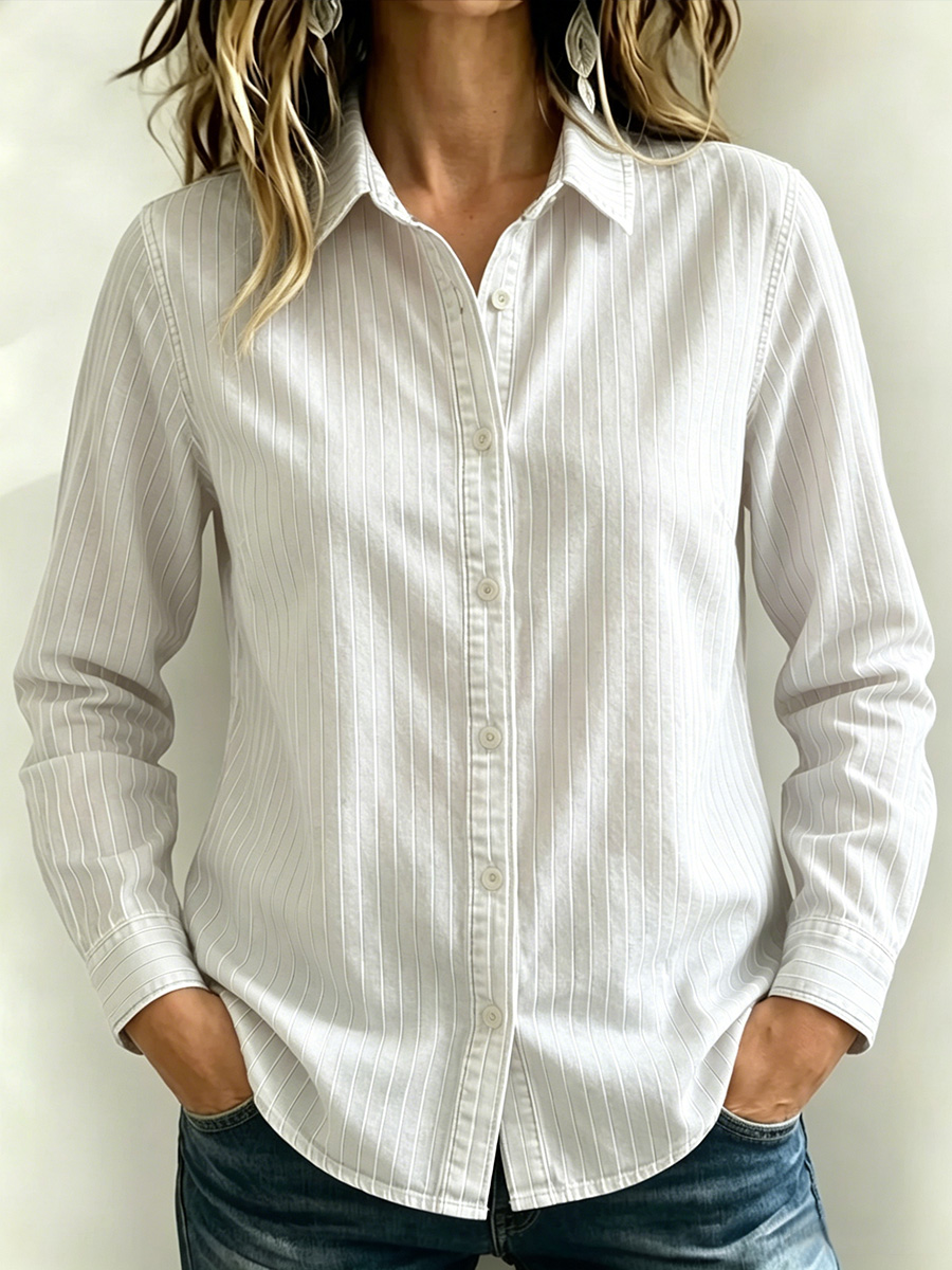 New Arrivals🔥 Women's Textured Denim Casual Long-Sleeve Shirt-retrostrom