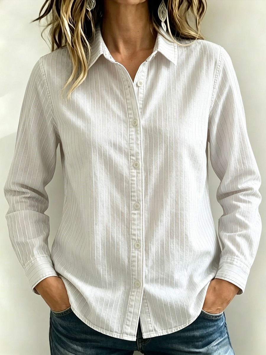 New Arrivals🔥 Women's Textured Denim Casual Long-Sleeve Shirt-retrostrom
