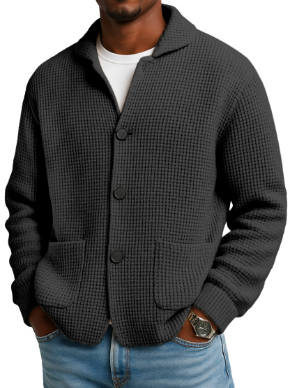 🎄Christmas Sale🔥Autumn And Winter Solid Color Stand Collar Knitted Sweater Jacket-retrostrom