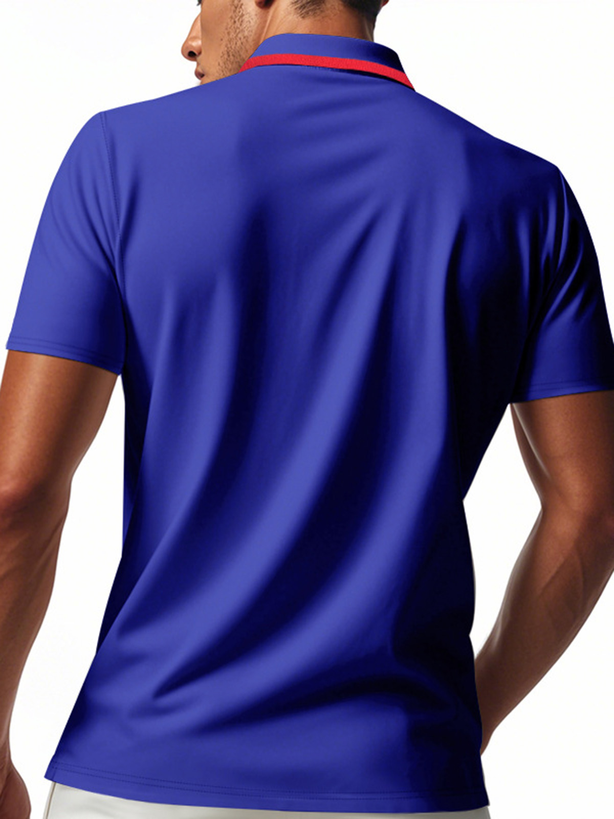Men's Casual Contrast Color Design Quick-drying Short-sleeved Polo Shirt-retrostrom
