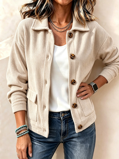 New Arrivals 🔥 Casual Lapel Pocket Corduroy Jacket