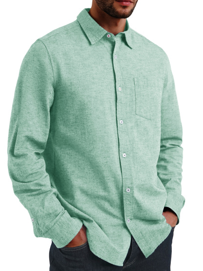Men's Fashion Casual Lapel Long Sleeve Shirt-retrostrom