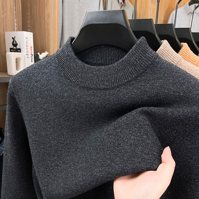 2025 Men’s Elegant Woolen Crewneck Sweater-retrostrom