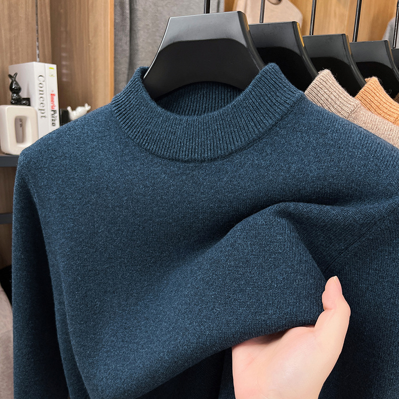 2025 Men’s Elegant Woolen Crewneck Sweater-retrostrom