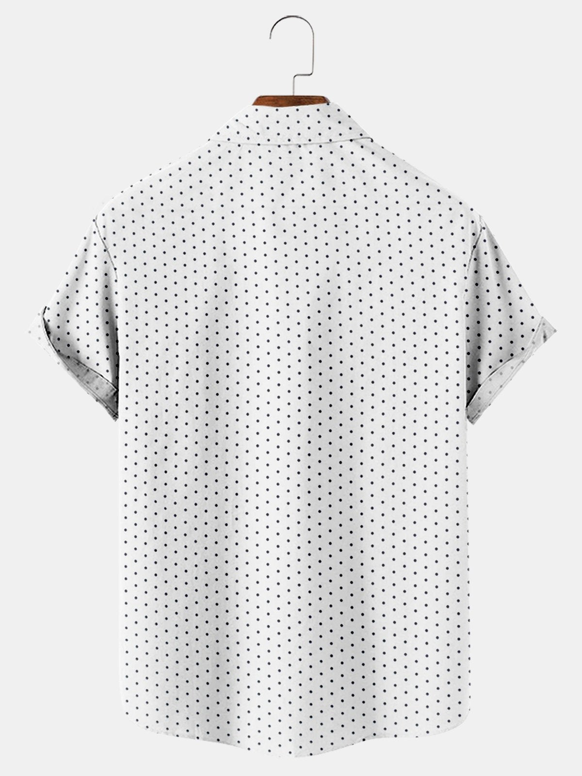 Men's Elegant Polka Dot Classic Print Wrinkle Resistant Short Sleeve Shirt-retrostrom