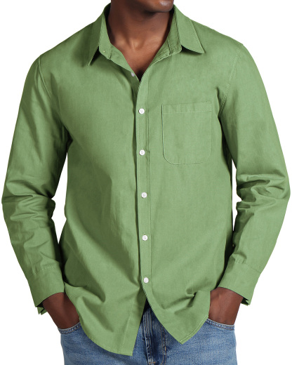 Men's Fashion Casual Cotton Pocket Long Sleeve Shirt-retrostrom