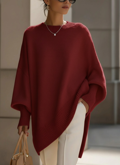CLEARANCE SALE🔥 Women's Cozy Loose Asymmetrical Hem Sweater