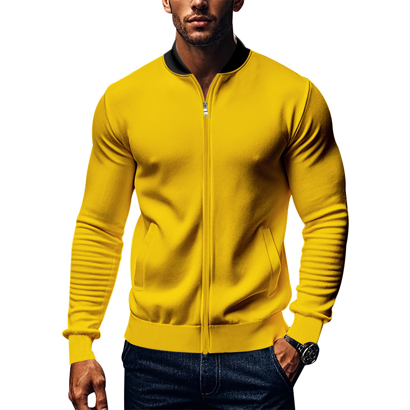 Men's Casual Lapel Zipper Baseball Jacket-retrostrom