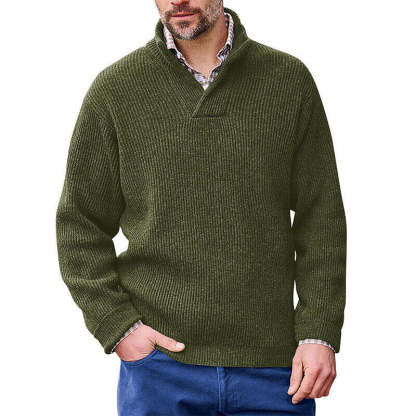 Men's Cashmere Casual Solid Color Sweater-retrostrom