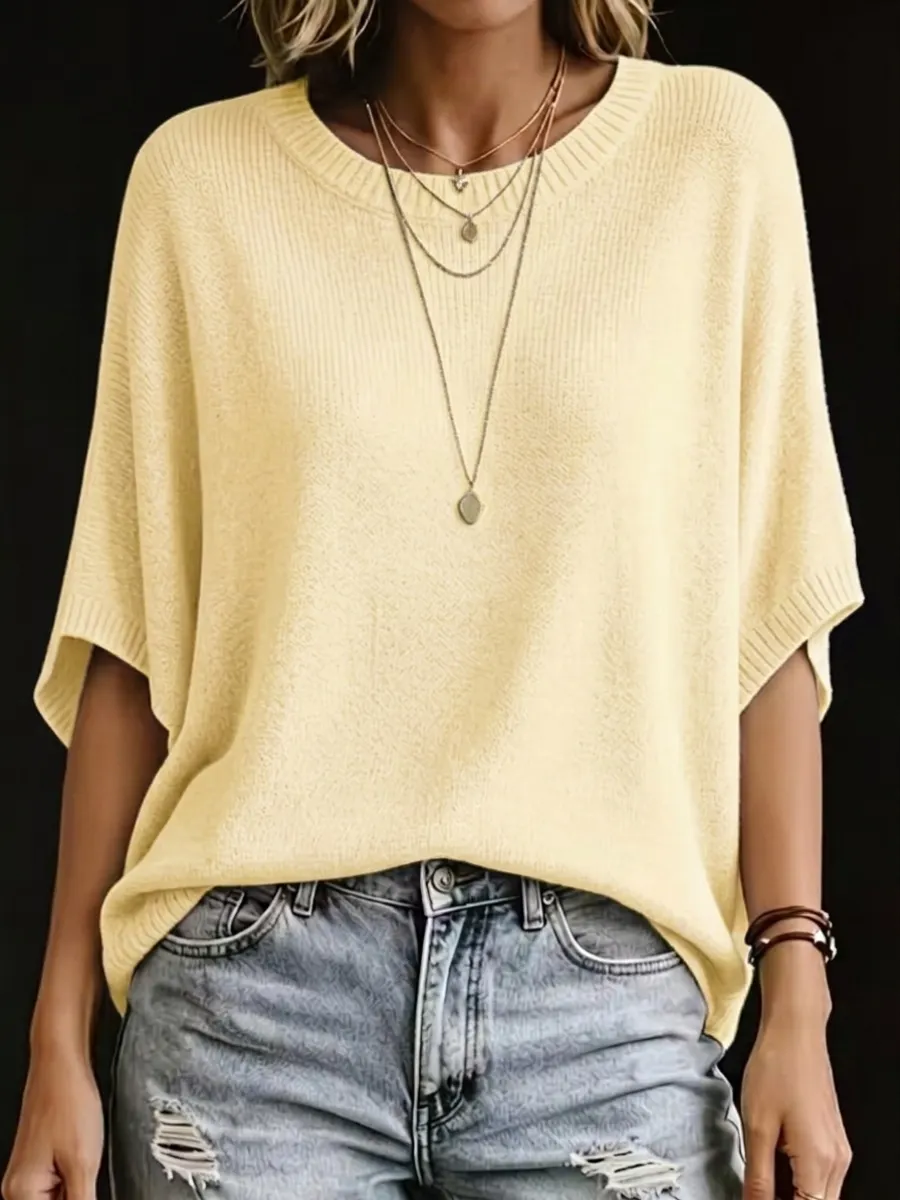 New Arrival🔥 Women's Casual Batwing Sleeve Knit Sweater-retrostrom