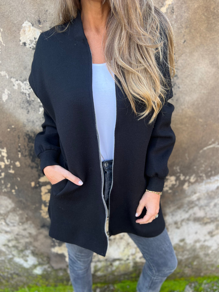🎄Christmas Sale🔥 Round Neck Zipper Long Sleeve Casual Jacket-retrostrom