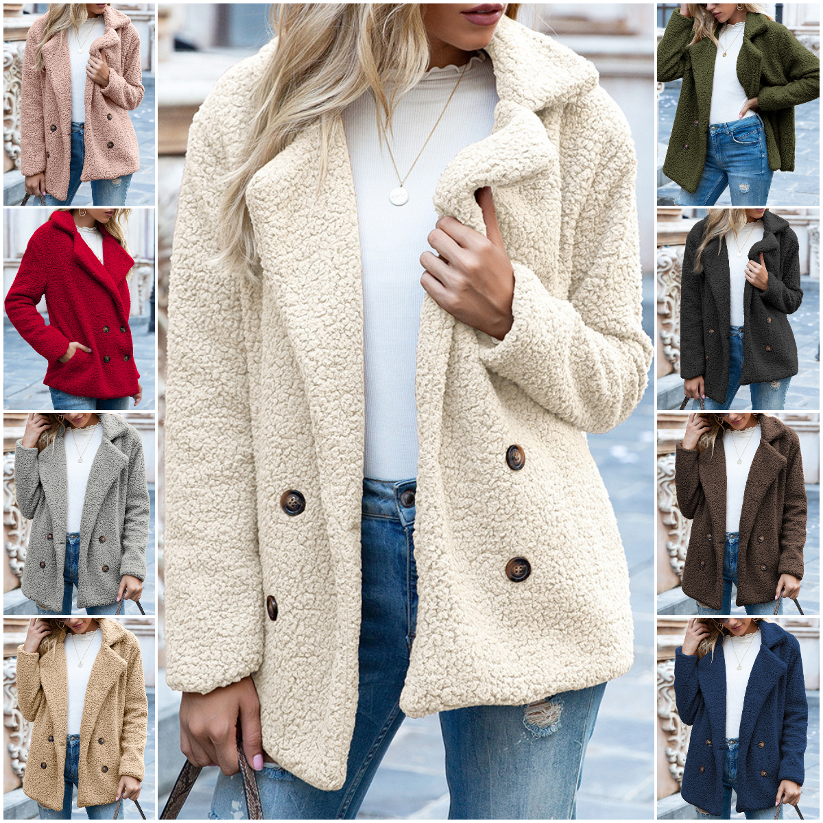 Women's Casual Plush Thickened Coat-retrostrom