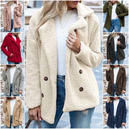 Women's Casual Plush Thickened Coat-retrostrom