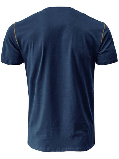 Men's Fashion Cotton Short Sleeve Henley Shirt-retrostrom