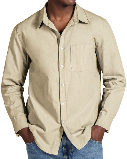 Men's Fashion Casual Cotton Pocket Long Sleeve Shirt-retrostrom
