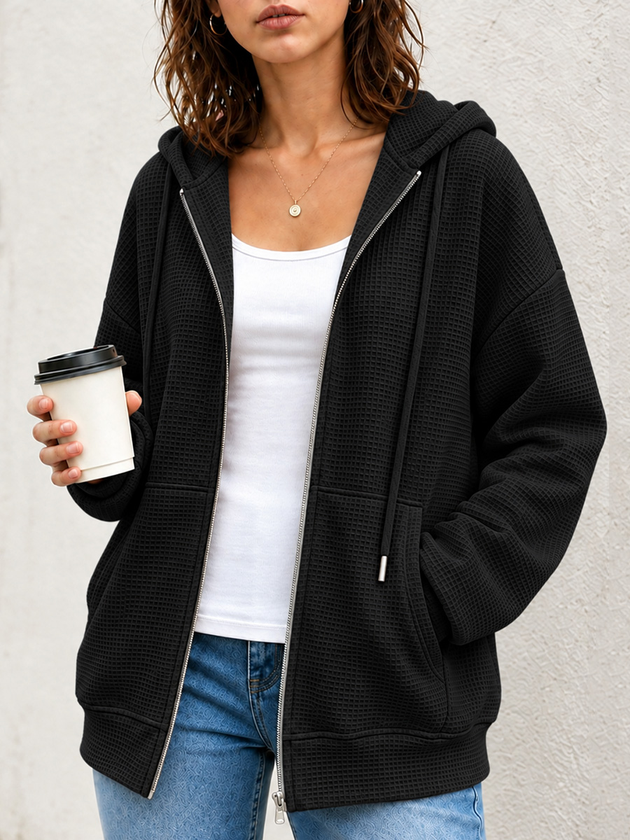 New Arrivals🔥 Easy Everyday Waffle Hoodie Jacket-retrostrom