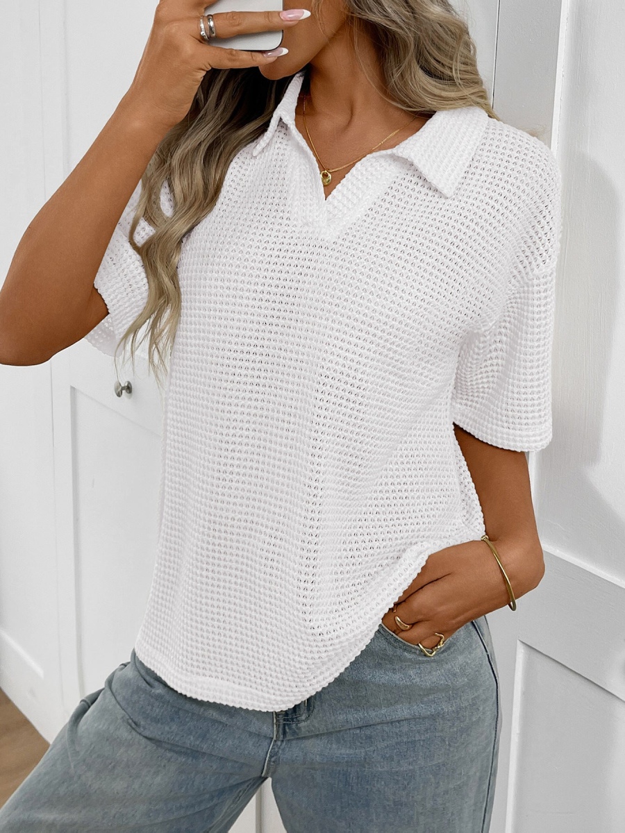 New Arrivals🔥 Women's Casual Polo Collar Top-retrostrom