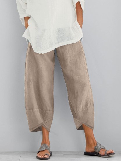 Women Cotton Pants Spring Summer Casual Pants-retrostrom