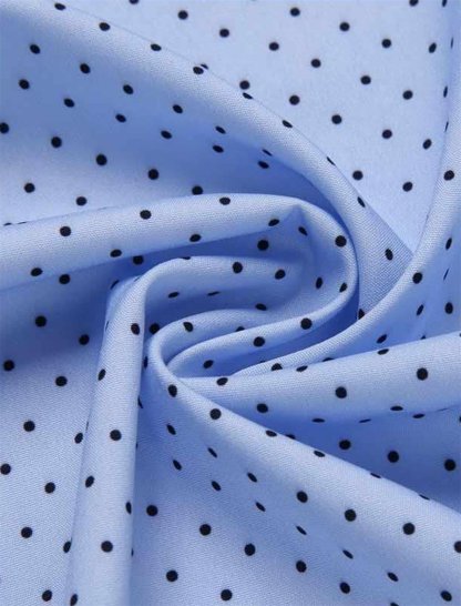 Men's Elegant Polka Dot Classic Print Wrinkle Resistant Short Sleeve Shirt-retrostrom