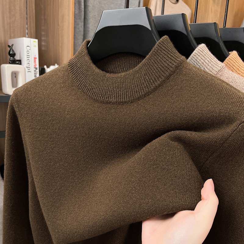 2025 Men’s Elegant Woolen Crewneck Sweater-retrostrom