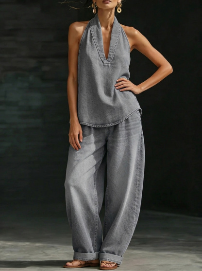 New Arrivals🔥 Women's Cozy Minimalist Two-piece Denim Set