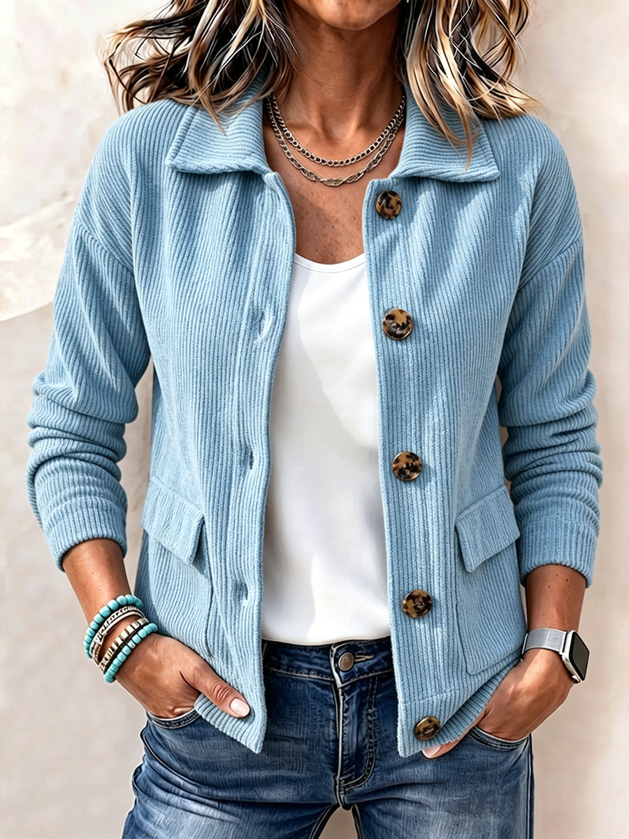 New Arrivals 🔥 Casual Lapel Pocket Corduroy Jacket