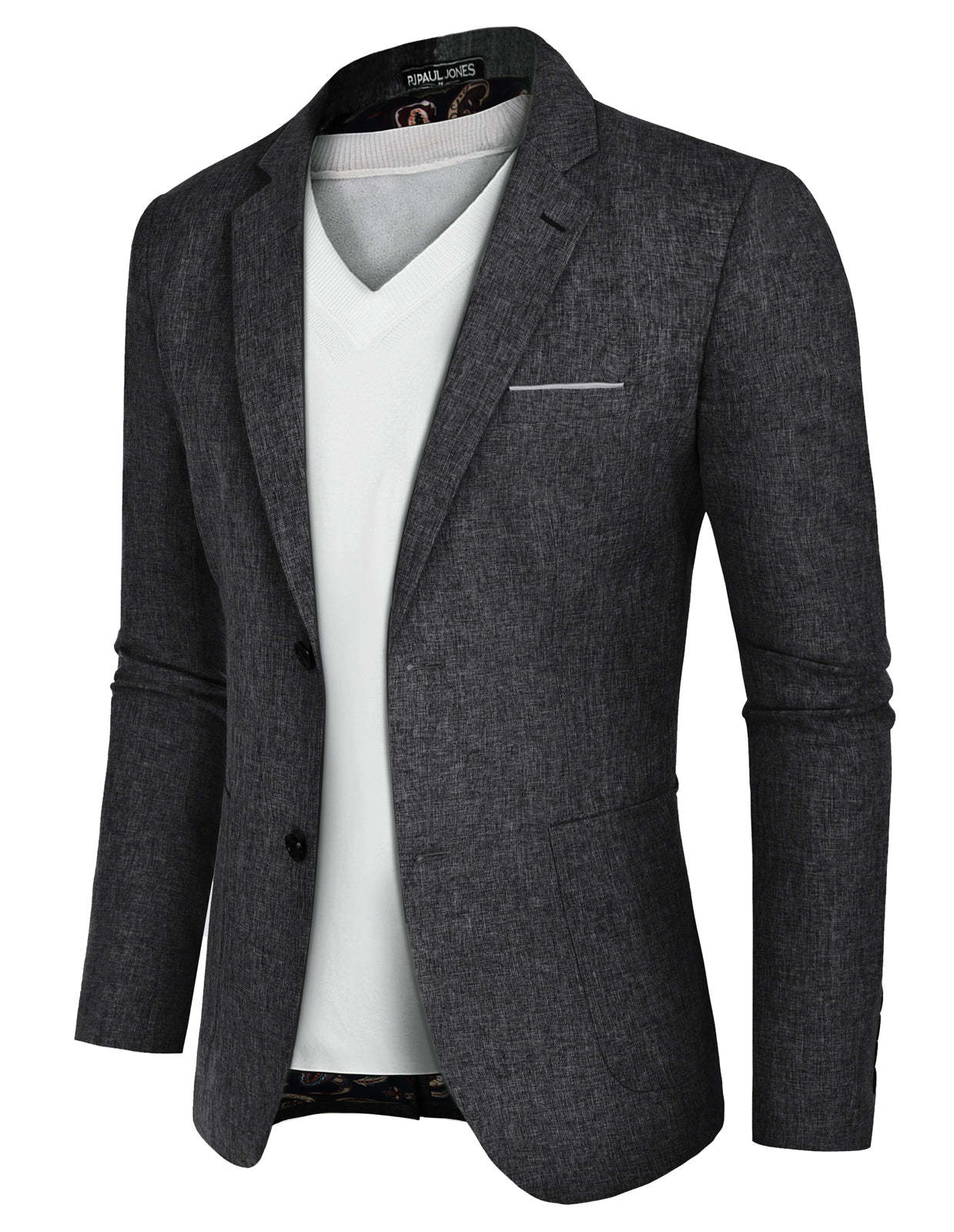 Men's Casual Sport Coat Blazer Two Buttons Lightweight Business Jackets-retrostrom