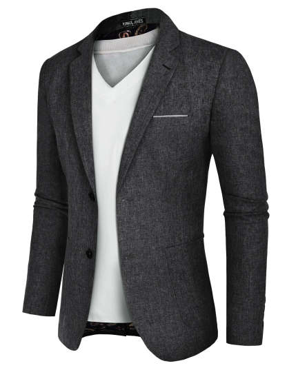 Men's Casual Sport Coat Blazer Two Buttons Lightweight Business Jackets-retrostrom