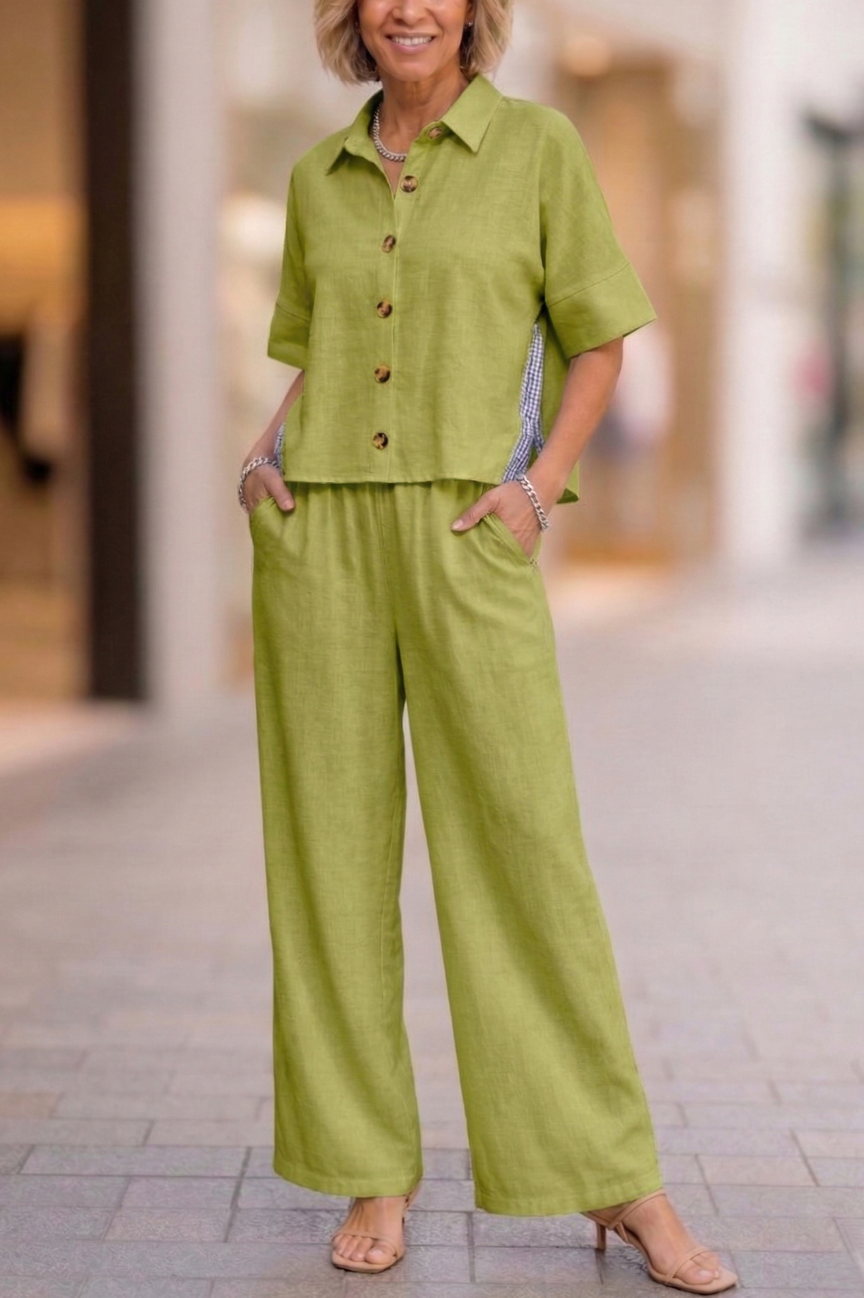 New Arrivals🔥 Cozy Loose-fit Cotton Linen Two-piece Set-retrostrom