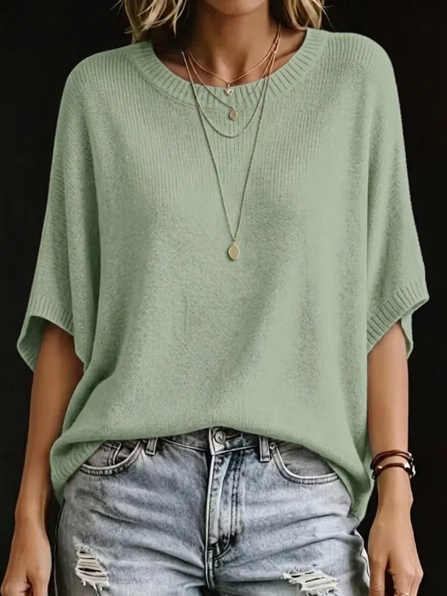 New Arrival🔥 Women's Casual Batwing Sleeve Knit Sweater-retrostrom
