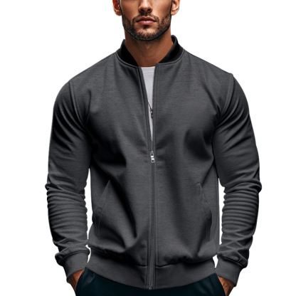 Men's Casual Lapel Zipper Baseball Jacket-retrostrom