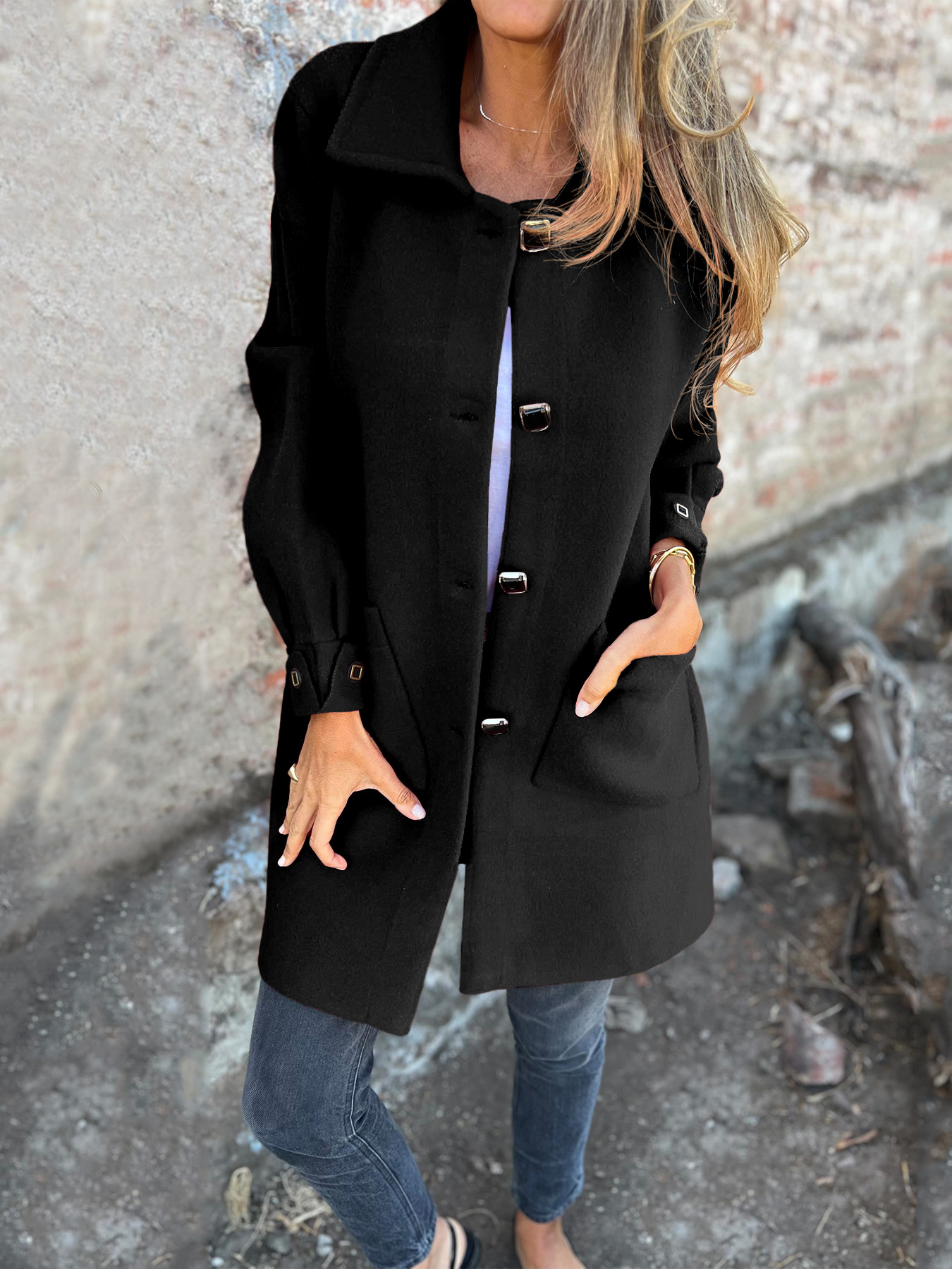 CLEARANCE SALE🔥 Women's Casual Lapel Fleece Jacket-retrostrom