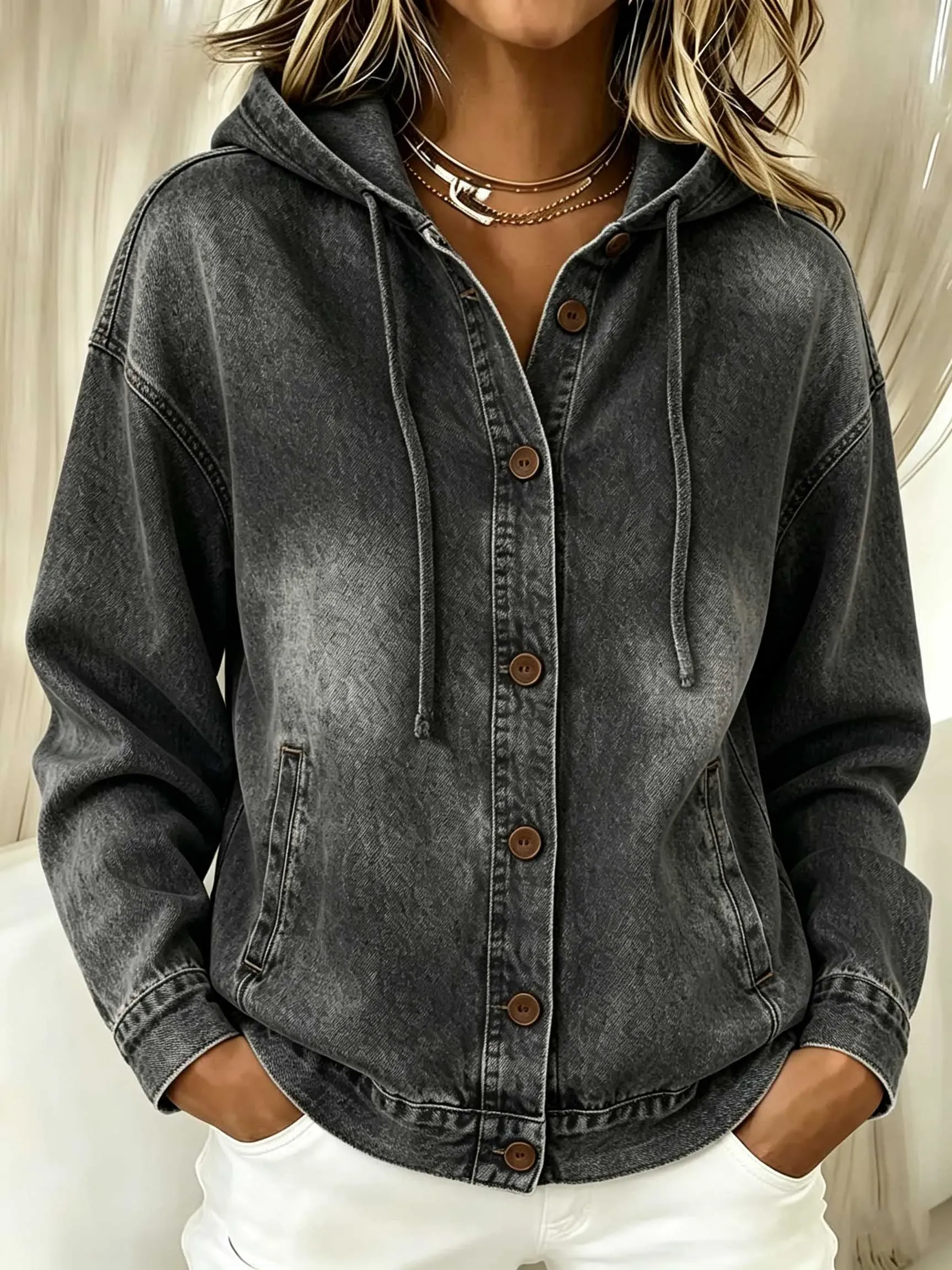New Arrival🔥 Effortless Chic Hooded Denim Jacket