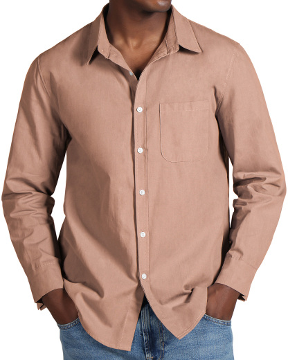 Men's Fashion Casual Cotton Pocket Long Sleeve Shirt-retrostrom