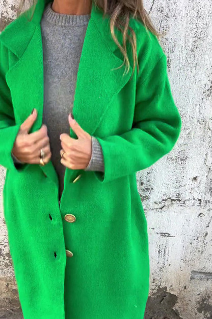 CLEARANCE SALE🔥Solid Color Lapel Long Sleeve Loose Casual Jacket- 48% OFF-retrostrom