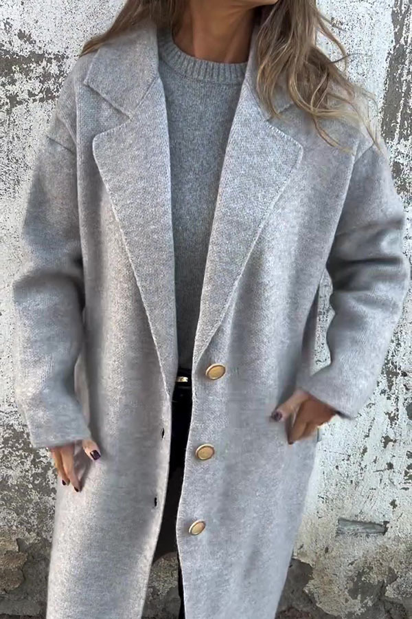 CLEARANCE SALE🔥Solid Color Lapel Long Sleeve Loose Casual Jacket- 48% OFF-retrostrom