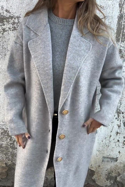 CLEARANCE SALE🔥Solid Color Lapel Long Sleeve Loose Casual Jacket- 48% OFF-retrostrom