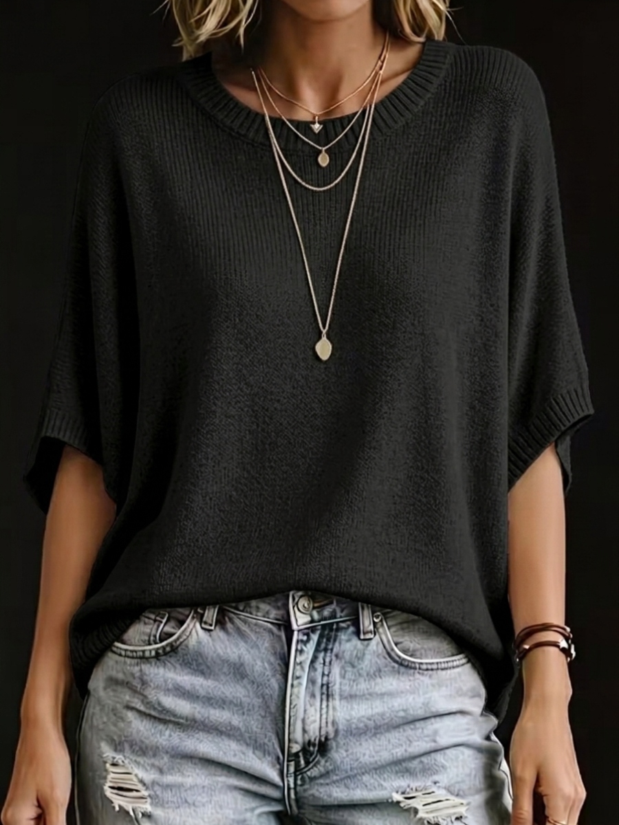 New Arrival🔥 Women's Casual Batwing Sleeve Knit Sweater-retrostrom