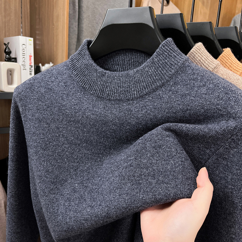 2025 Men’s Elegant Woolen Crewneck Sweater-retrostrom