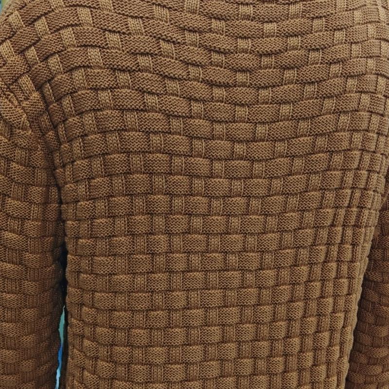 Men's Solid Color Round Neck Pullover Lapel Sweater 19352883X-retrostrom