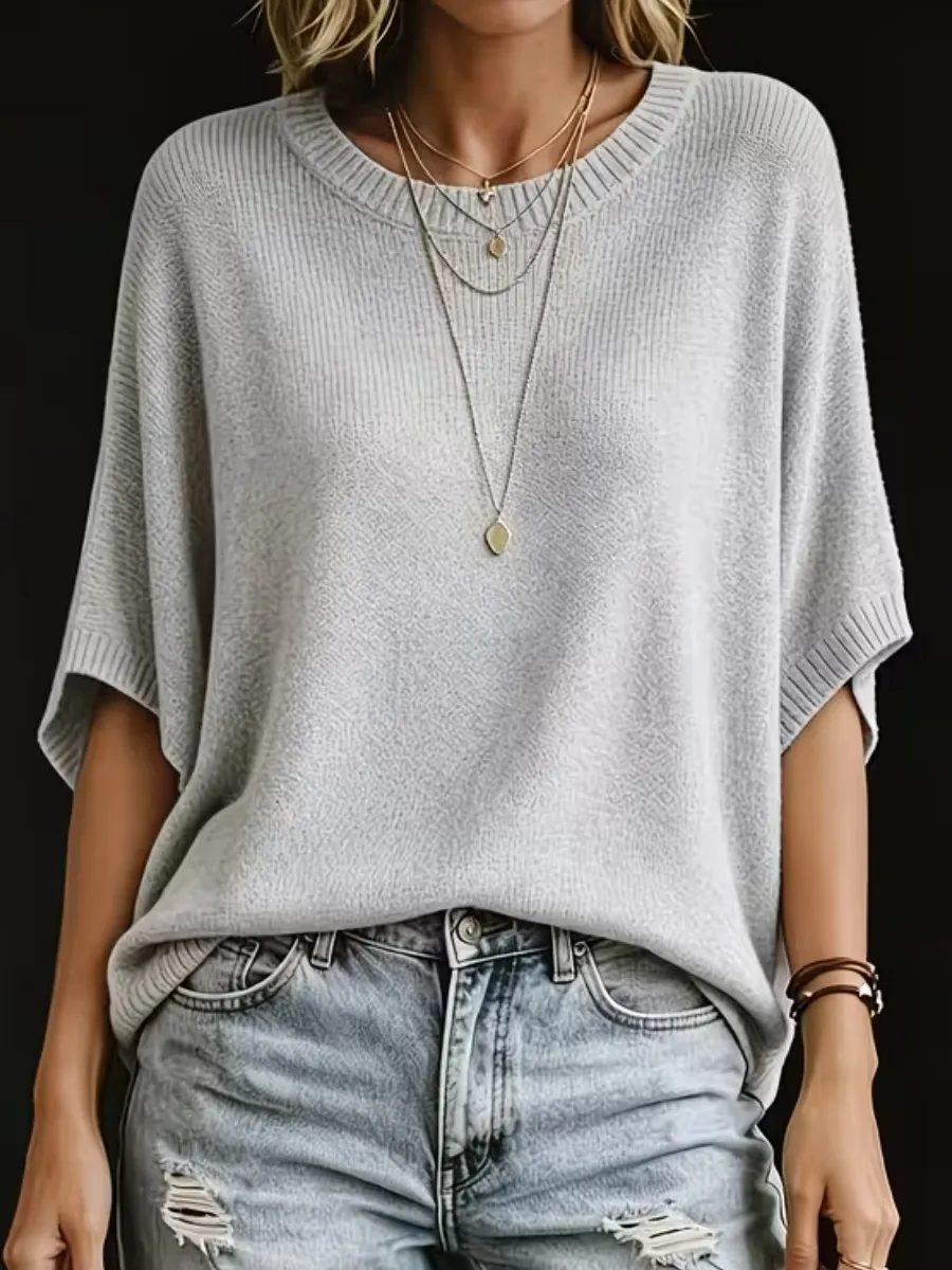 New Arrival🔥 Women's Casual Batwing Sleeve Knit Sweater-retrostrom