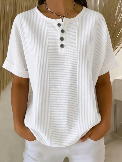 New Arrivals🔥 Women's Artistic Cut Striped Cotton Linen Shirt Blouse