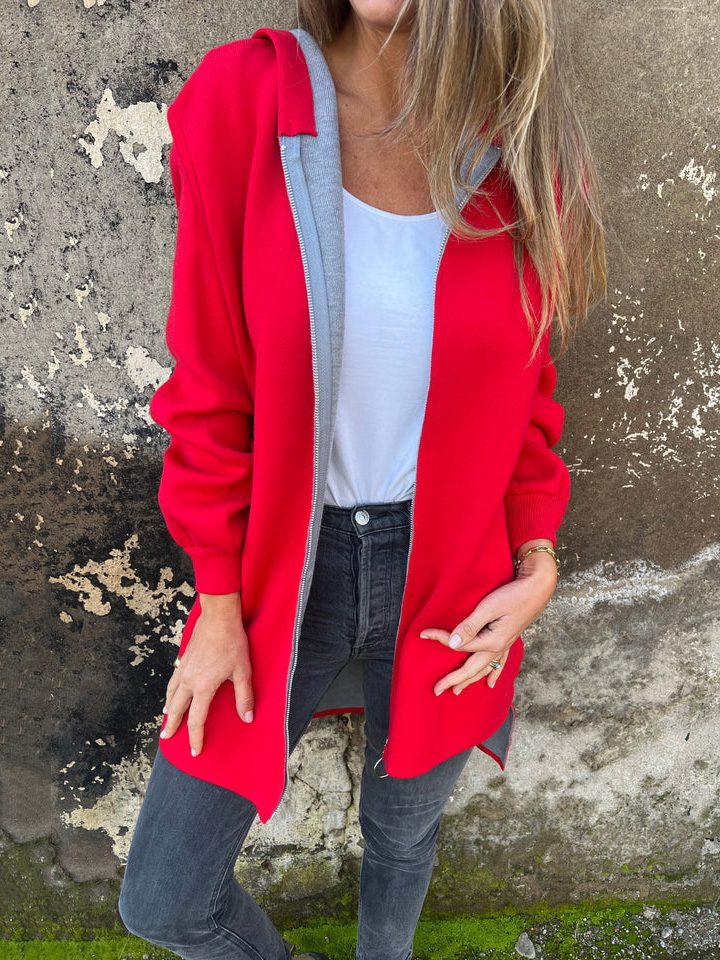 🎄Christmas Sale🔥 Round Neck Zipper Long Sleeve Casual Jacket-retrostrom
