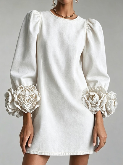 CLEARANCE🔥 Women's Romantic Floral Cuff Shift Dress