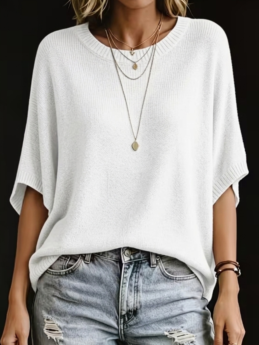 New Arrival🔥 Women's Casual Batwing Sleeve Knit Sweater-retrostrom