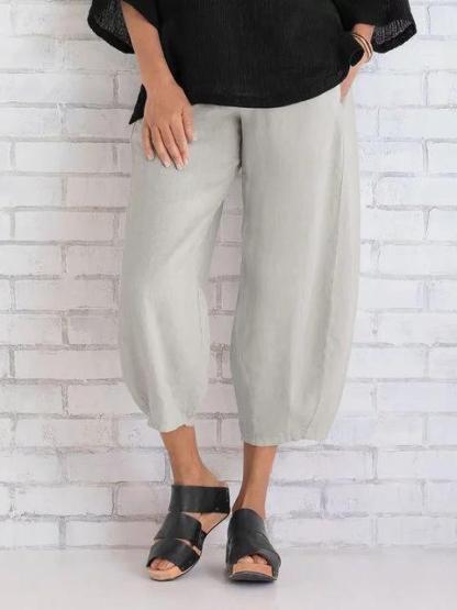 Women Cotton Pants Spring Summer Casual Pants-retrostrom